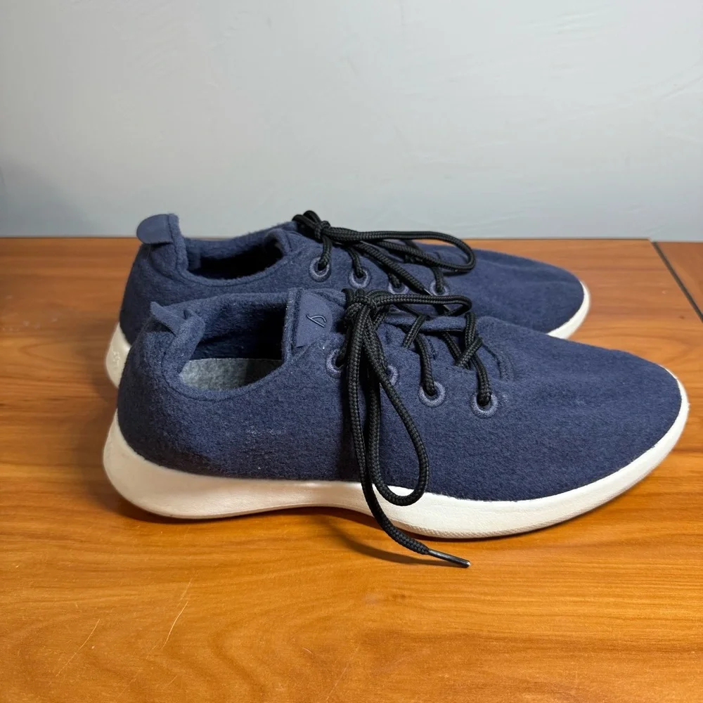 Allbirds Men's Wool Runner Sneakers Navy Blue Fabric Comfort‎ Shoe M10